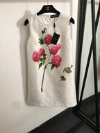 “Fiore di Luce” Embellished Jacquard Dress by Dolce & Gabbana