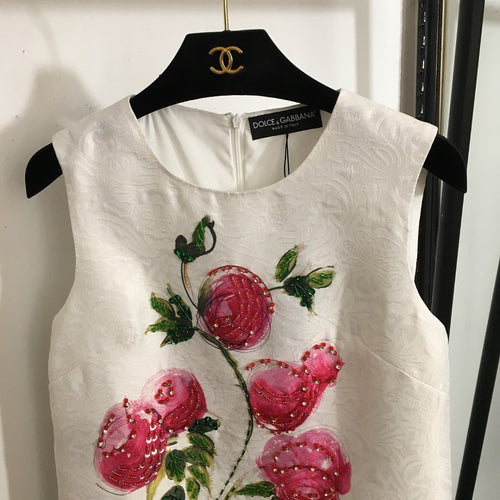 “Fiore di Luce” Embellished Jacquard Dress by Dolce & Gabbana