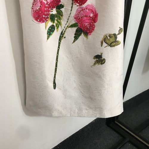 “Fiore di Luce” Embellished Jacquard Dress by Dolce & Gabbana