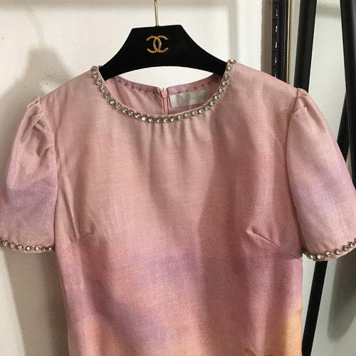 “Isola Solstice” Ombre Sunset Mini Dress