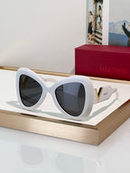 Valentino “V-Sculpt” Oversized Cat-Eye Sunglasses