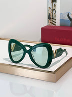 Valentino “V-Sculpt” Oversized Cat-Eye Sunglasses