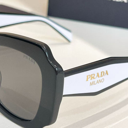 Prada “Milano Edge” Two-Tone Cat-Eye Sunglasses – S–L
