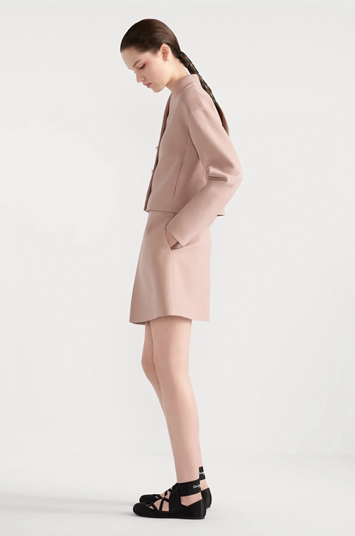 Dior “Rosé Atelier” Pearl-Button Skirt Set – S–L