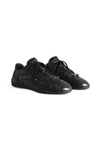 Balenciaga Crush Textured Leather Sneakers – Noir
