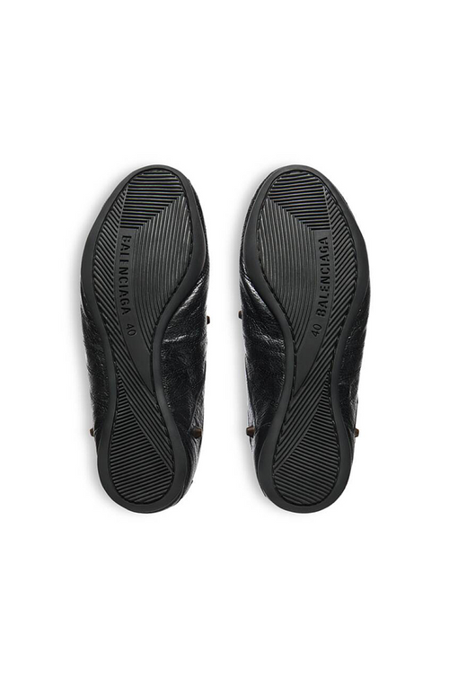 Balenciaga Crush Textured Leather Sneakers – Noir