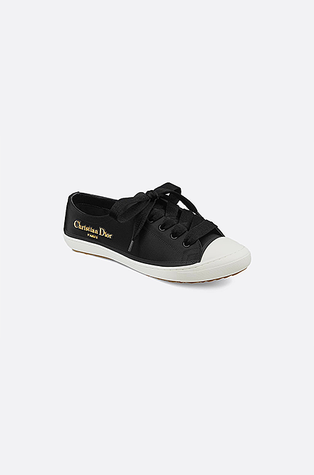 Dioriviera Lucky Sneaker in Black Satin
