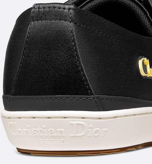 Dioriviera Lucky Sneaker in Black Satin