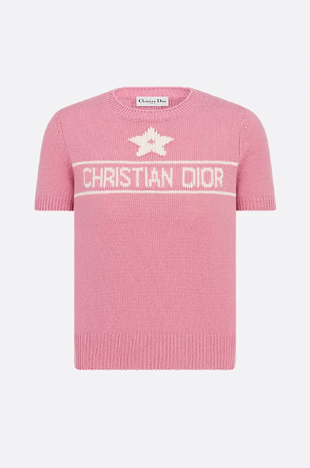 “Étoile Rose” Christian Dior Cashmere Logo Tee
