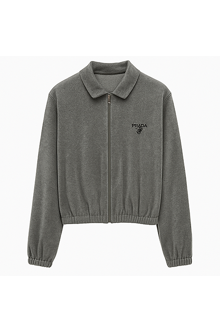 “Veluto Milano” Two-Piece Logo Lounge Set by Prada