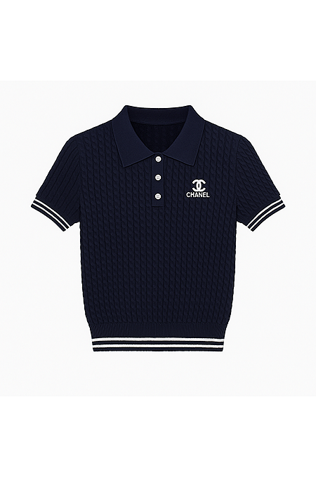 Chanel Cable-Knit Polo – Ivory Blanc Edition – LUXE LIVING FASHIONS