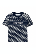 Dioriviera Oblique Mesh Tee – Navy Monogram Edition