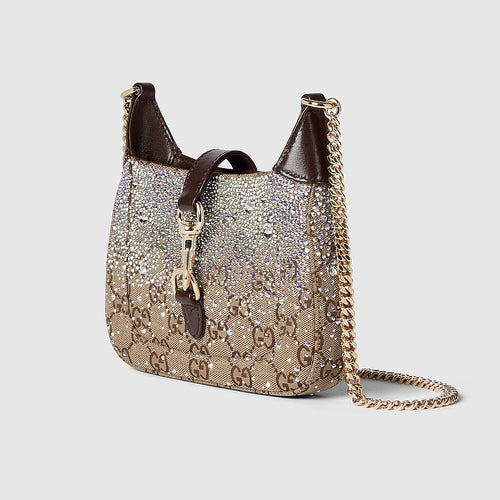 Gucci Crystal GG Jackie Mini Shoulder Bag