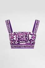 Dolce & Gabbana “Fiorentina” Majolica Bustier Top