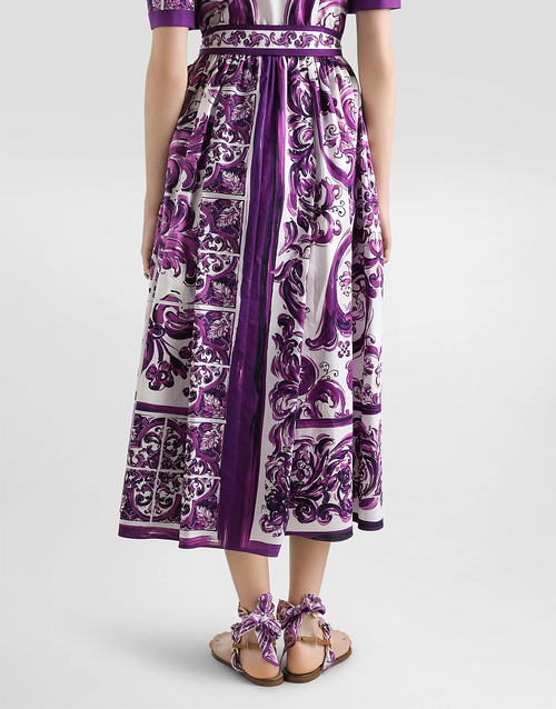 Dolce & Gabbana “Giardino di Sicilia” Majolica Belted Shirt Dress