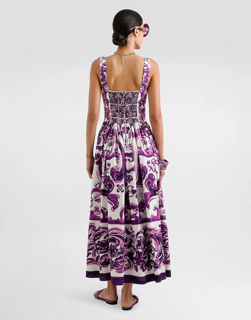 Dolce & Gabbana “Regina di Maiolica” Corset Midi Dress