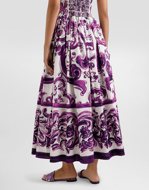 Dolce & Gabbana “Regina di Maiolica” Corset Midi Dress