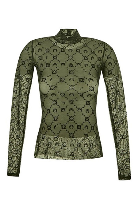 Marine Serre “Lunar Grid” Signature Mesh Top