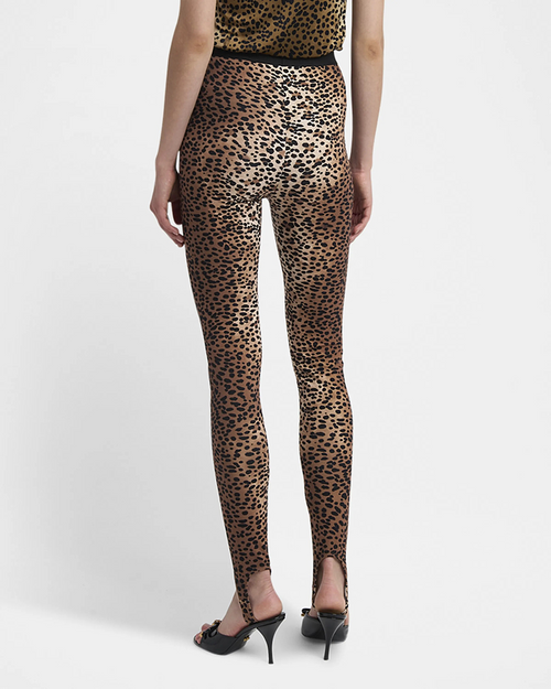 Versace Leopard-Print Stretch Stirrup Legging & Tank Set