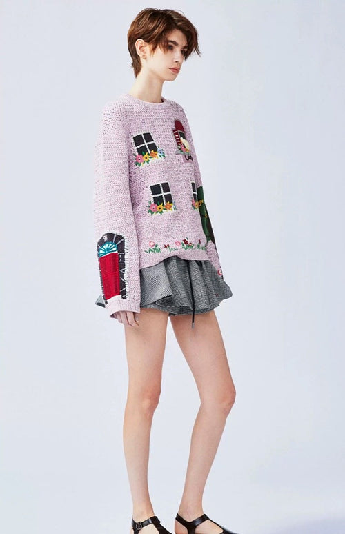 UOOYAA “Maison de Jardin” Handcrafted Knit Sweater