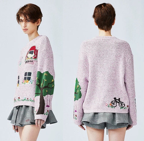 UOOYAA “Maison de Jardin” Handcrafted Knit Sweater