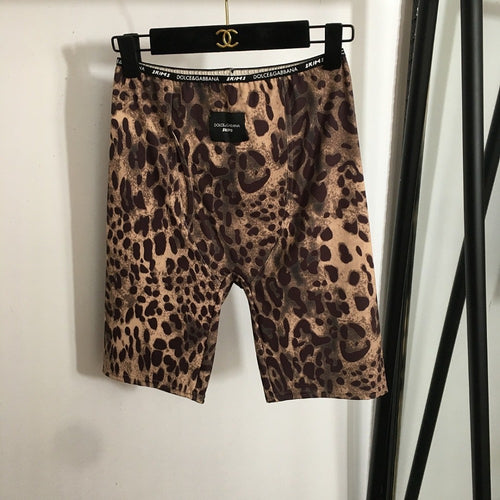 Dolce & Gabbana x Skims Leopard-Print Cropped Tank & Cycling Shorts Set