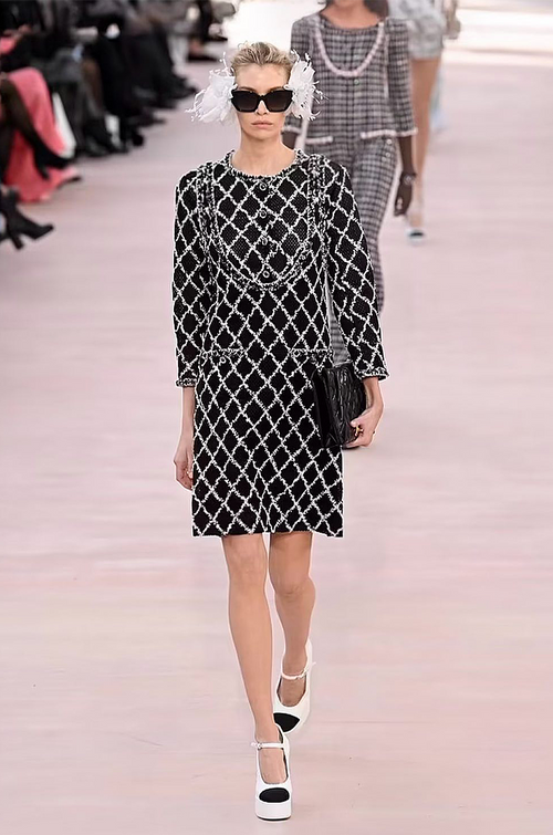 Chanel “Réseau Noir” Tweed Knit Cardigan