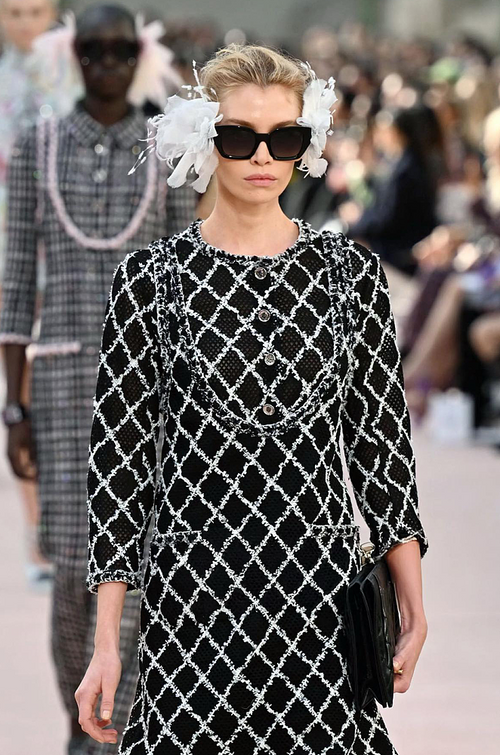 Chanel “Réseau Noir” Tweed Knit Cardigan