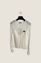 Chanel “Éclat de Neige” Sheer Knit Cardigan