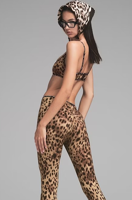 Dolce & Gabbana x Skims Leopard Bralette & Leggings Set
