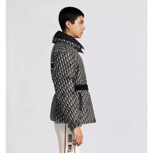 Dior “Montagne Monogram” Belted Down Puffer Jacket