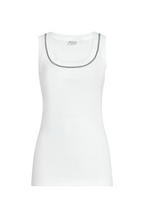 Brunello Cucinelli Monili Trim Ribbed Tank Top