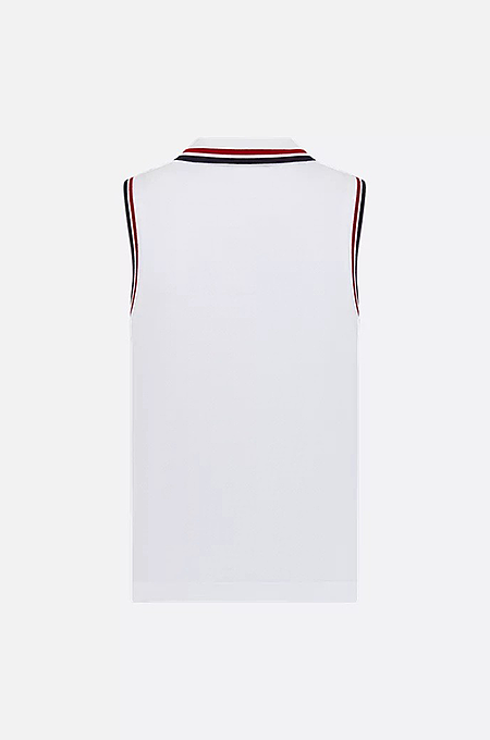 “Étoile CD” Sleeveless Polo Top