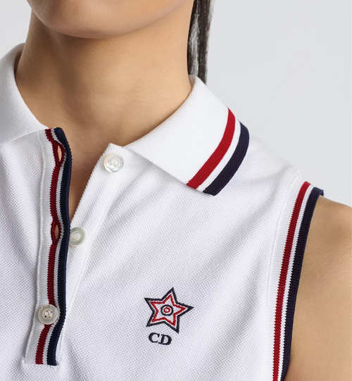 “Étoile CD” Sleeveless Polo Top