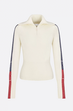 Dior “Atelier Élégance” Half-Zip Ribbed Knit Top