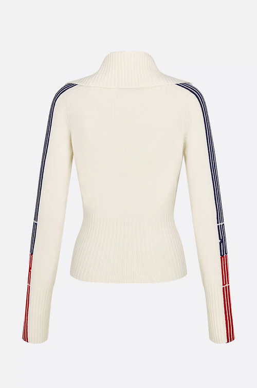 Dior “Atelier Élégance” Half-Zip Ribbed Knit Top