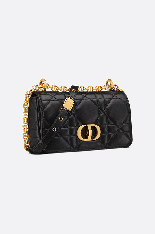 Dior “Soft Caro” Quilted Calfskin Shoulder Bag – Small
