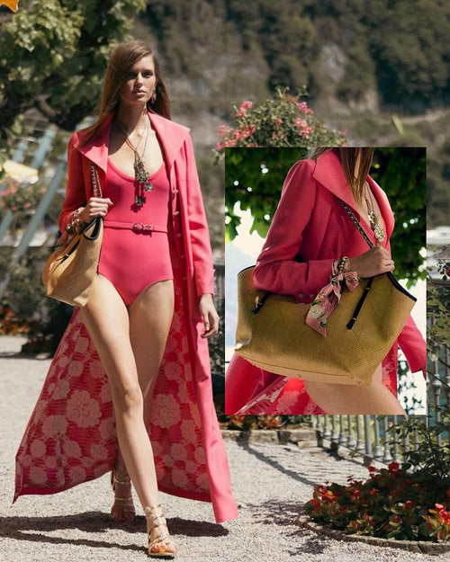 Chanel Sable Noir Woven Tote with Black Trim & Gold Chain – Limited Resort Edition