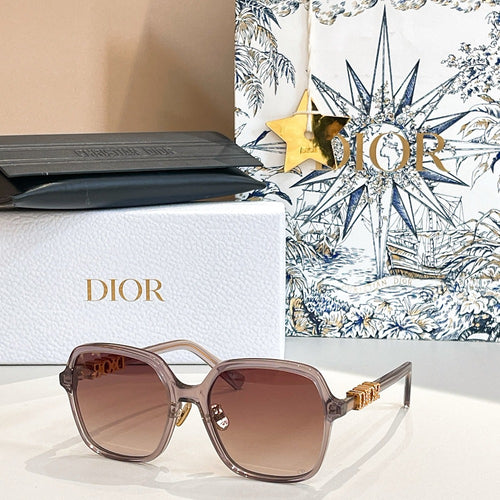 Dior CD Signature Square Sunglasses – Gold Logo Temple Edition