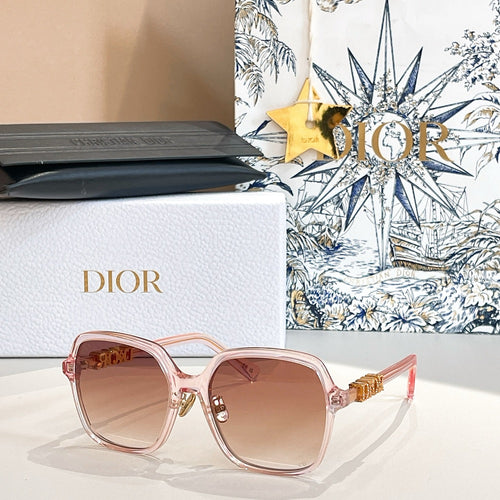 Dior CD Signature Square Sunglasses – Gold Logo Temple Edition