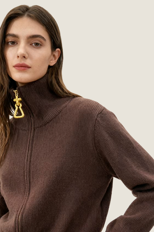 Marceau Royale Knit Zip Sweater – Luxe Edition