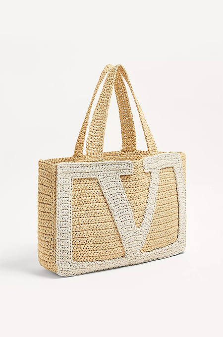 Valentino Garavani Viva Raffia Shopping Tote