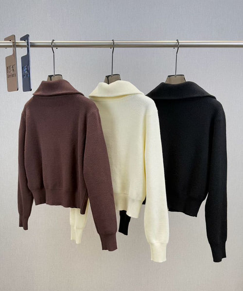 Marceau Royale Knit Zip Sweater – Luxe Edition