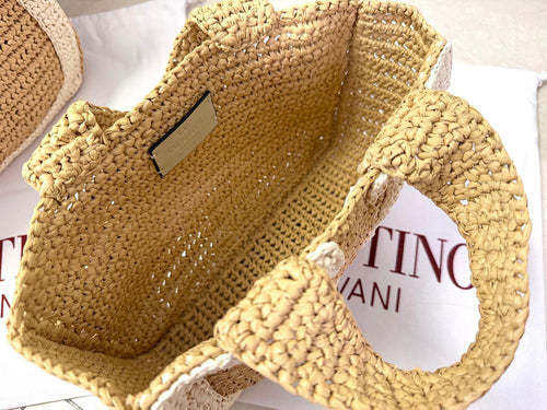 Valentino Garavani Viva Raffia Shopping Tote