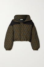 Fendi FF Monogram Cropped Puffer Jacket