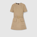 Gucci – GG Monogram Belted Mini Utility Dress