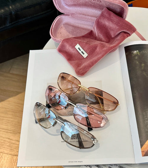 Miu Miu SMU A50 Rimless Gradient Sunglasses