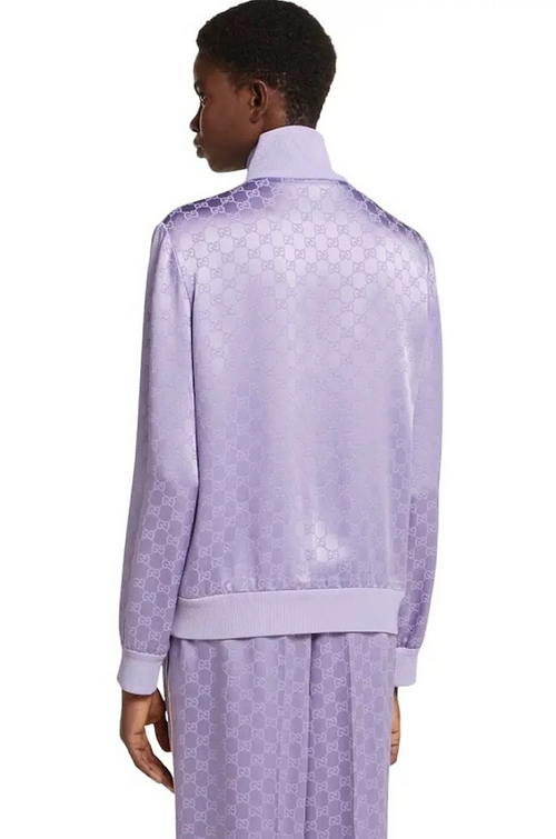Gucci “Lilas Seta” Monogram Satin Lounge Set