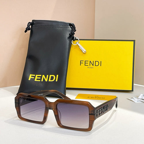 Fendi Roma Oversized Rectangular Sunglasses