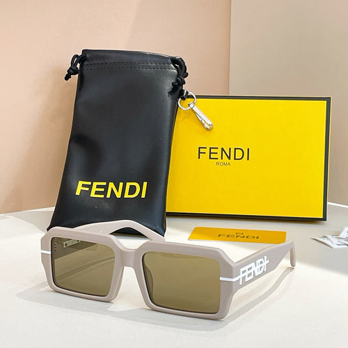Fendi Roma Oversized Rectangular Sunglasses